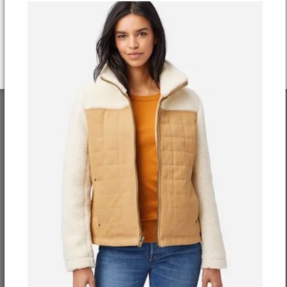 Pendleton Saliva Canvas Sherpa Jacket Light Tan/Ivory Small